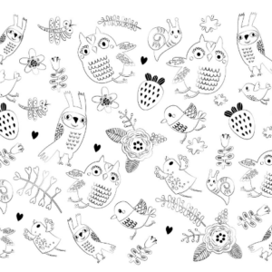 Коврик для творчества-многоразовая раскраска «Птички» (44,5х34,5 см)