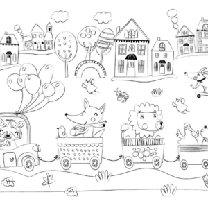 Коврик для творчества-многоразовая раскраска «Путешествие» (32,5х22,5 см)