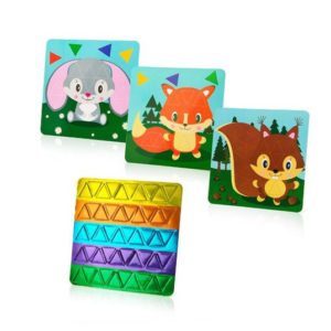 Удивительная мозаика с фольгированными наклейками «Лесные зверюшки»