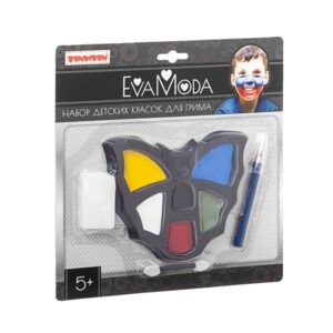 Набор детской декоративной косметики "Eva Moda. Детские краски для грима (6 цветов)", Bondibon