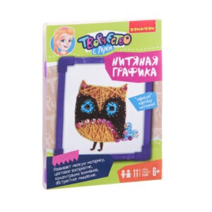 Набор для творчества "Нитяная графика. Картина из ниток "Сова", Bondibon