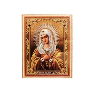 Алмазная мозаика "Икона Умиление Пресвятой Богородицы", (20*30 см)