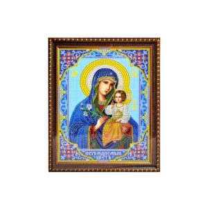 Алмазная мозаика "Икона Божией Матери Неувядаемый цвет", (27*33 см)