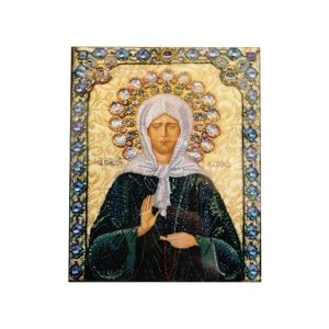 Алмазная мозаика "Икона Св. Матроны", (20*30 см)