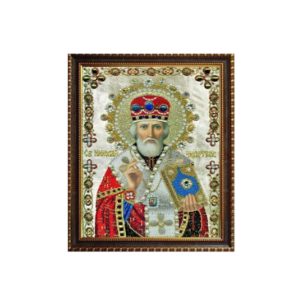 Алмазная мозаика "Икона Николай Чудотворец", (27*33 см)