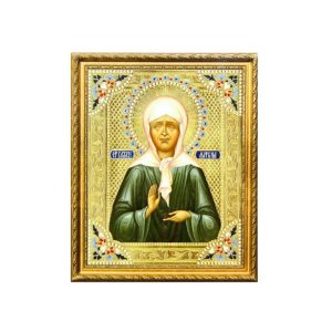 Алмазная мозаика "Икона Св. Матрона", (27*33 см)