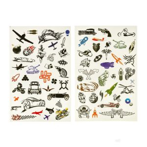Татуировки переводные детские ТАТУ-АРТ "Оружие и техника" 70 штук, Bondibon