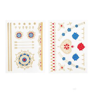 Татуировки переводные детские ТАТУ-АРТ "Цветочные узоры" 33 штуки, Bondibon