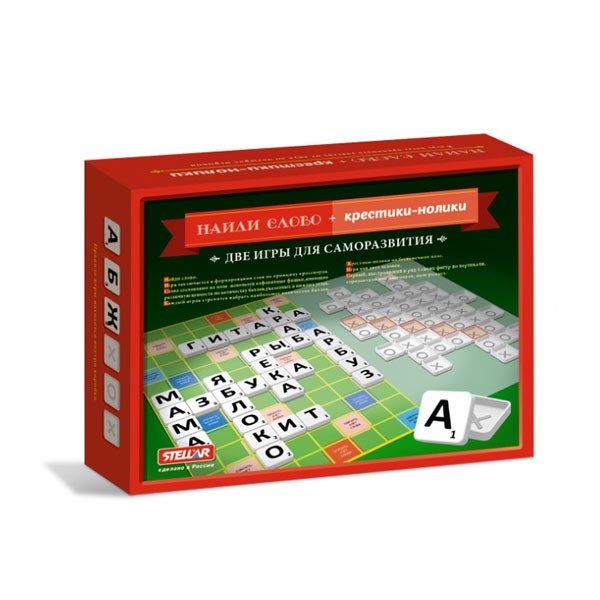 Настольная игра "Найди слово + Крестики-нолики", STELLAR Настольная игра "Найди слово + Крестики-нолики", STELLAR