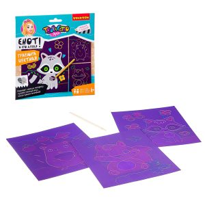 Набор для творчества «Гравюра цветная. Енот и его друзья», Bondibon