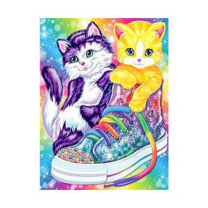 Алмазная мозаика «Котята в кроссовке», 20х30 см