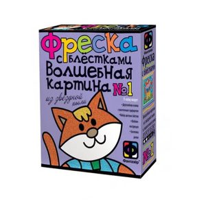 Фреска с блесками "Котик"