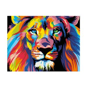 Алмазная мозаика «Радужный лев», 20х30 см