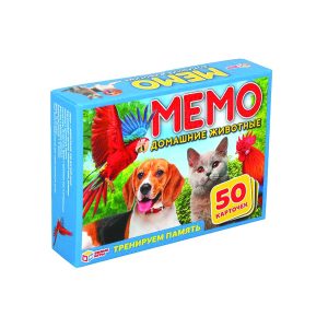 Карточная игра «Мемо. Домашние животные», Умные игры