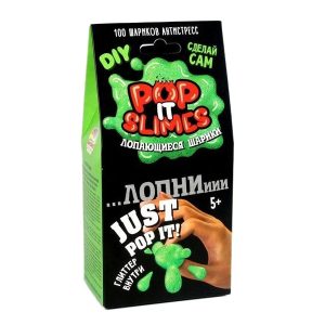 Набор для слайма "Pop it slimes" (зеленый)