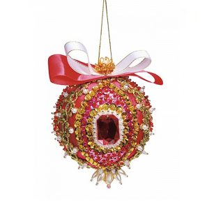 Новогодний шар из пайеток "Кардинал Ришелье"