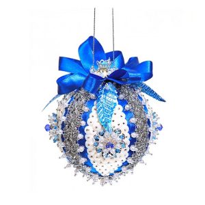 Новогодний шар из пайеток "Северное сияние"
