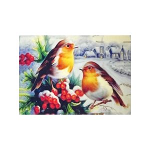 Алмазная мозаика «Снегири», 20х30 см