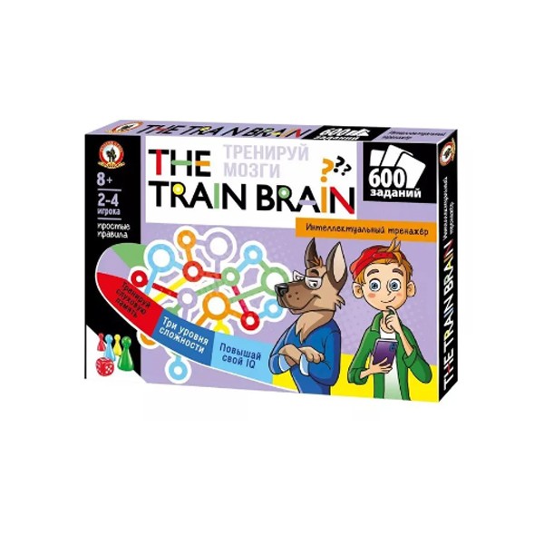 Настольная игра "The Train Brain. Тренируй мозги", Русский стиль Настольная игра "The Train Brain. Тренируй мозги", Русский стиль