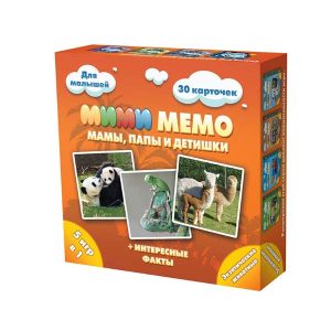 Настольная игра "Мими Мемо: Экзотические животные. Мамы, папы и детишки", Нескучные игры