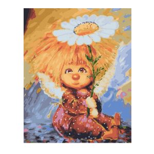 Картина по номерам «Солнечный ангел под ромашкой» 40*50 VA-0108