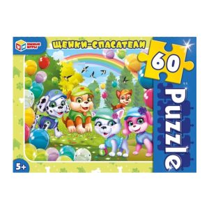 Пазл 60 деталей "Щенки-спасатели", Умные игры