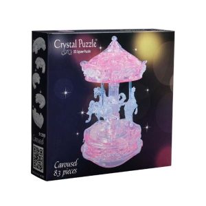 3D головоломка Crystal Puzzle Карусель розовая